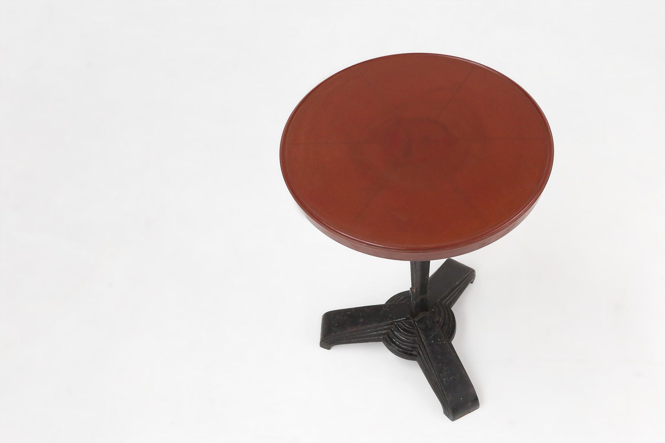 Rare Louis Vuitton cast iron bistro table with bakelite top, France ca. 1930thumbnail